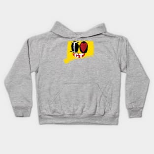 I Love Connecticut Smiling Happy Face Kids Hoodie